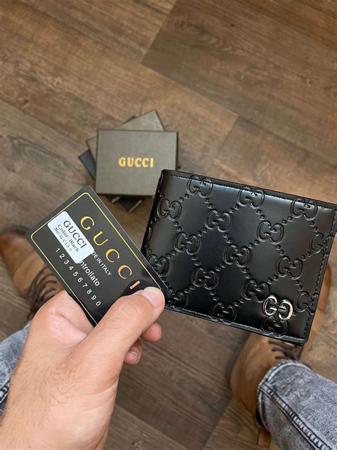 gucci portefeuille tissu homme|portauille Gucci homme.